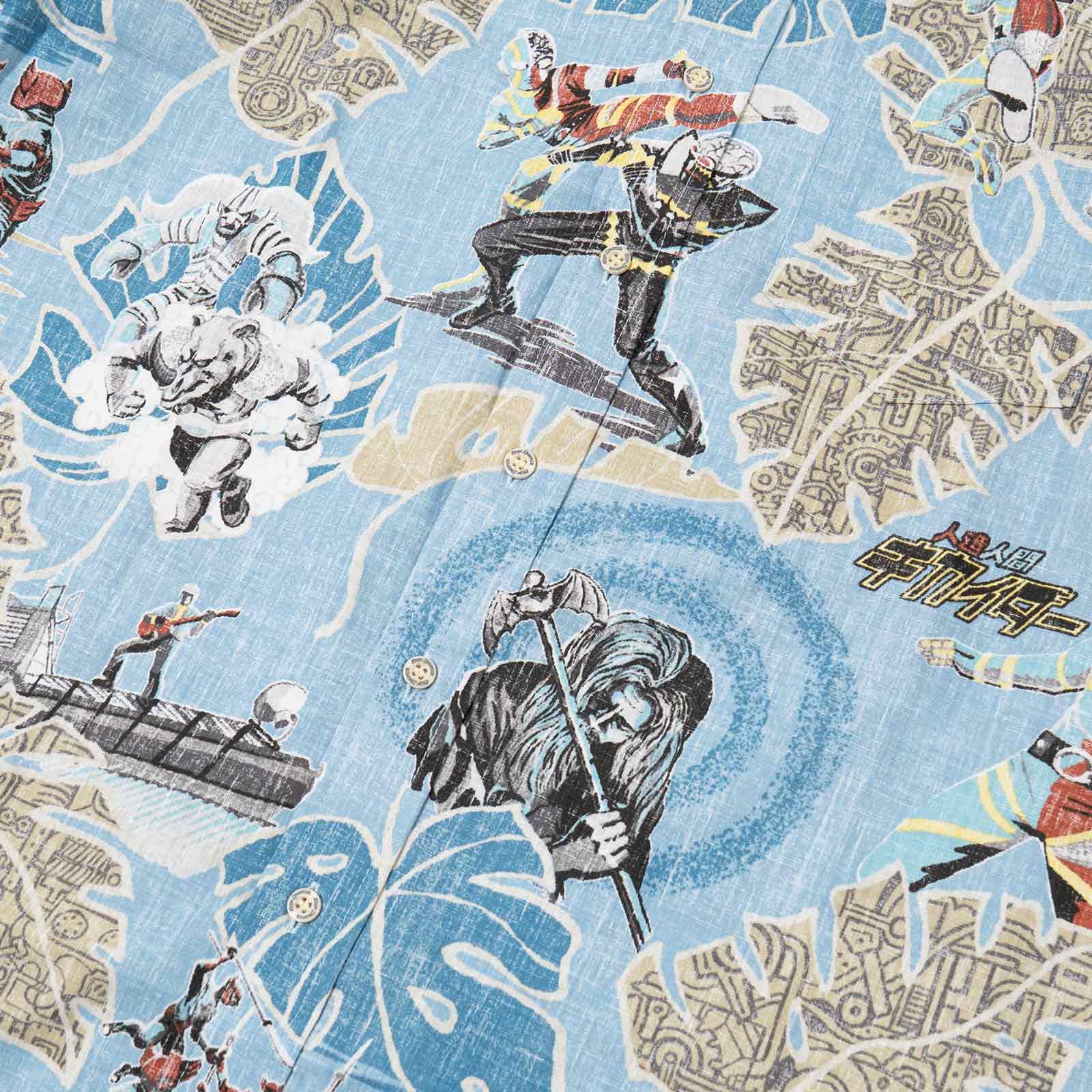 レインスプーナーREYNSPOONERゴーゴーキカイダーフルオープンアロハシャツハワイ製