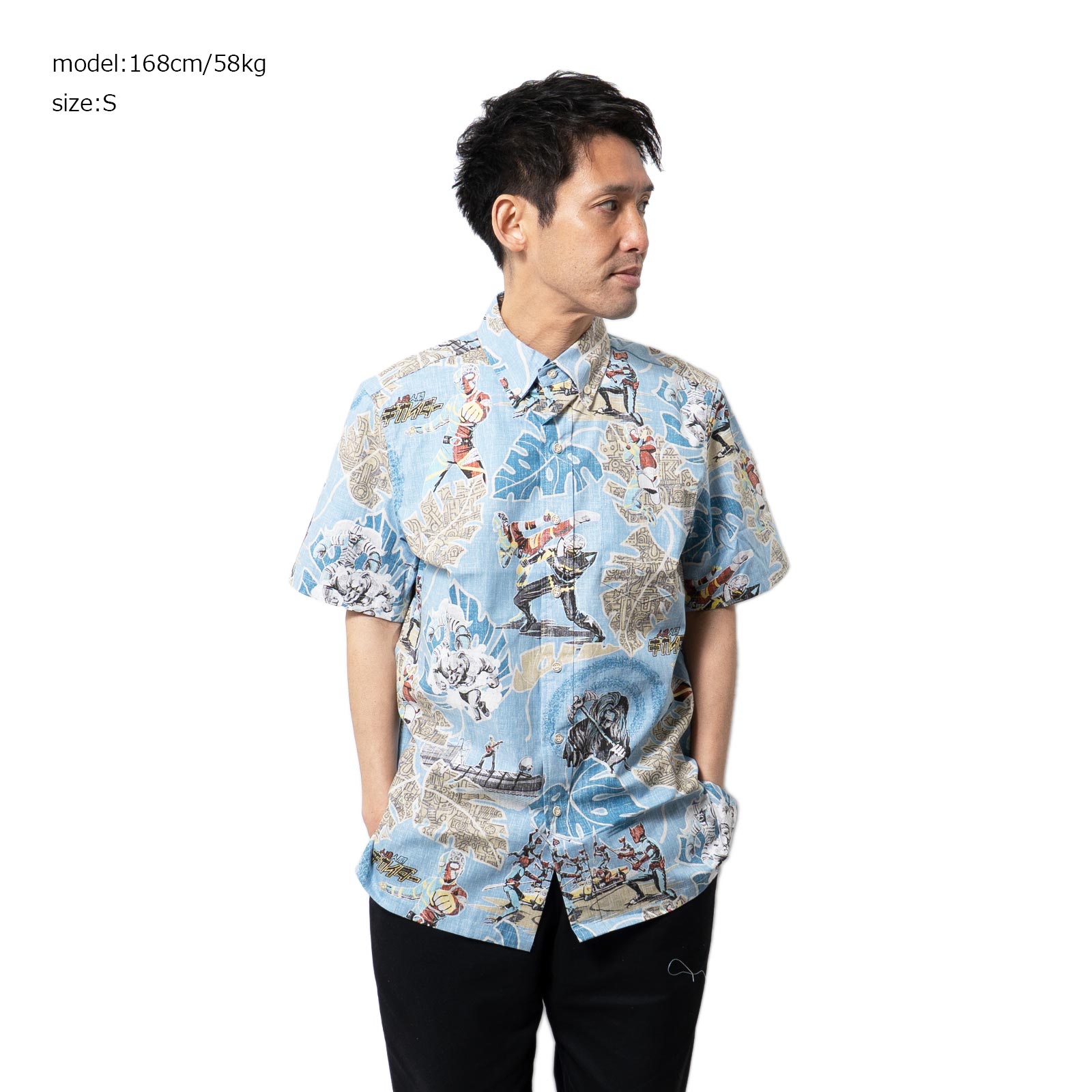 レインスプーナーREYNSPOONERゴーゴーキカイダーフルオープンアロハシャツハワイ製