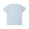 ヘルスニットHealthknit10070インディゴヘンリーネック半袖Tシャツ