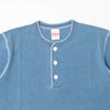 ヘルスニットHealthknit10070インディゴヘンリーネック半袖Tシャツ