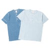 ヘルスニットHealthknit10070インディゴヘンリーネック半袖Tシャツ