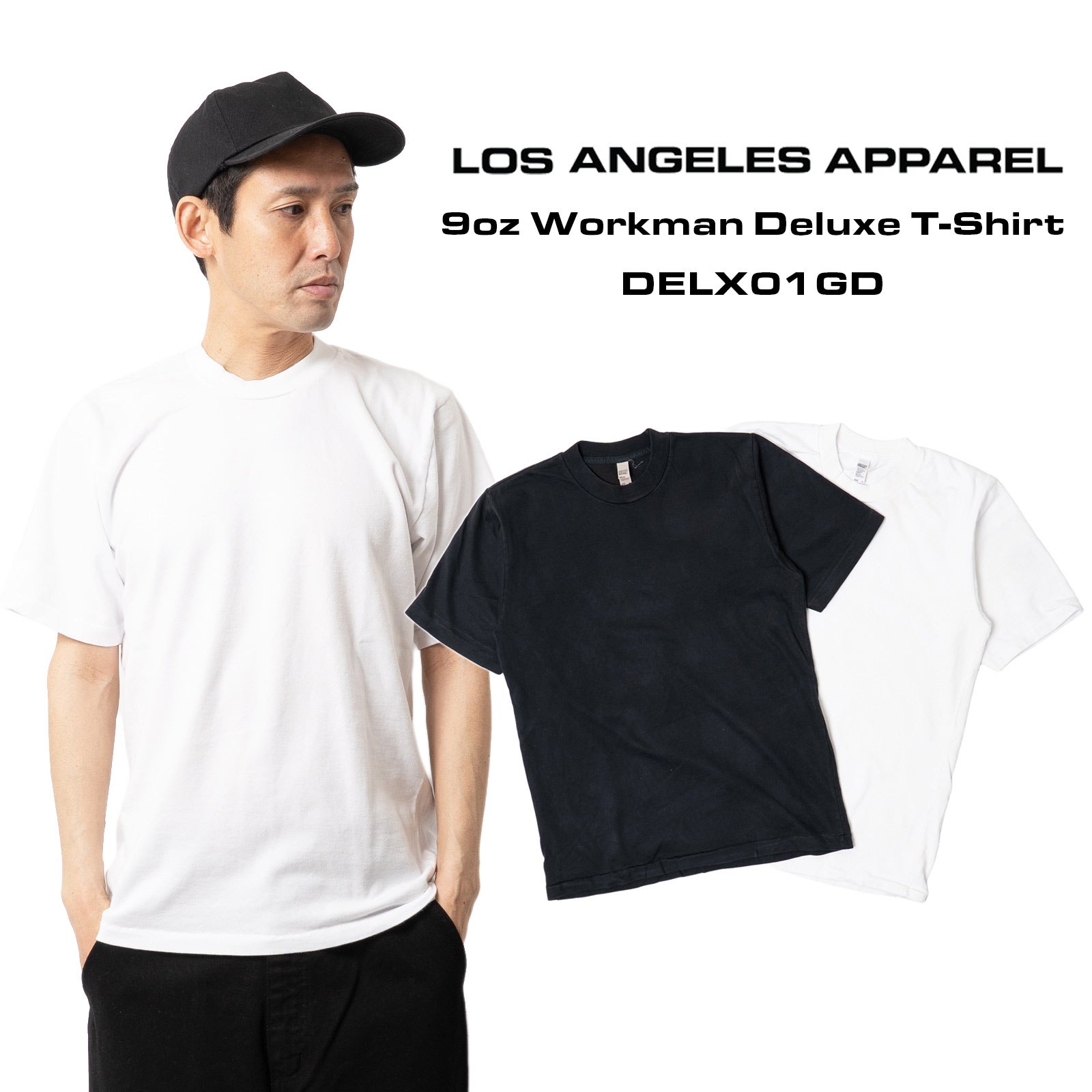 ロサンゼルスアパレルLOSANGELESAPPARELDELX01GD9オンスワークマンデラックス半袖Tシャツ