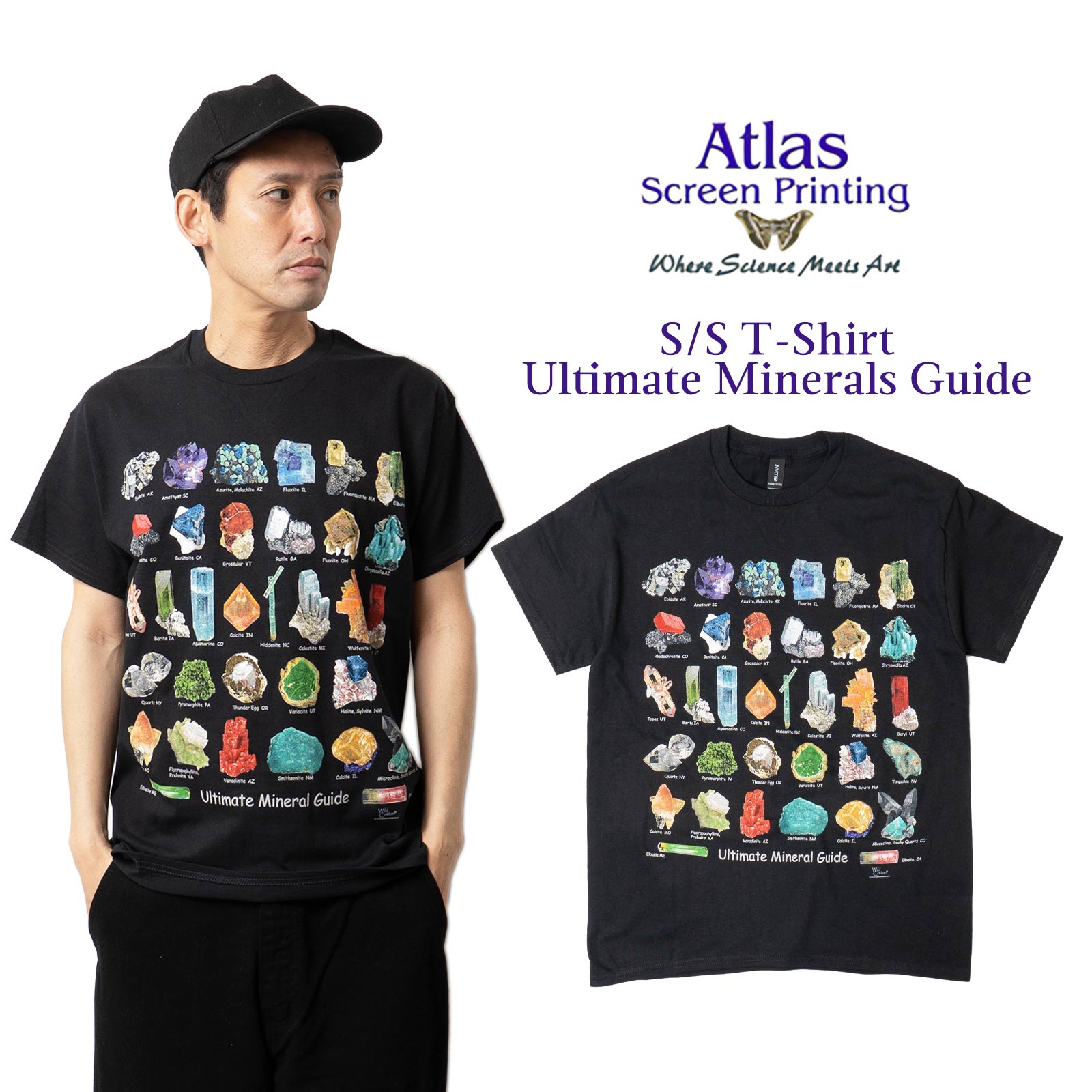 アトラススクリーンプリンティングATLASSCREENPRINTING半袖TシャツアルティメットミネラルガイドWC686T