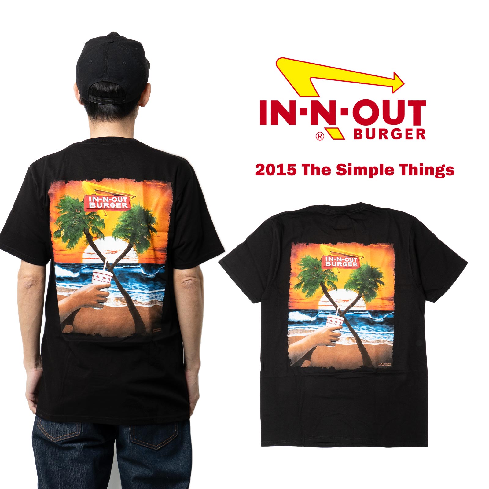 インアンドアウトバーガー半袖Tシャツ2015ザシンプルシングス