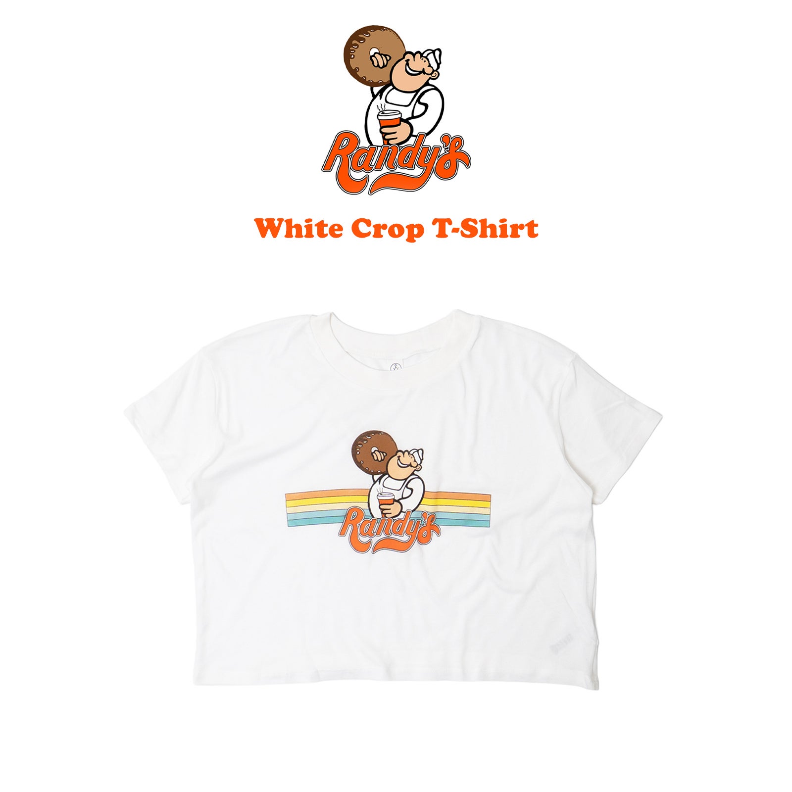 ランディーズドーナツRandy'sDonutsホワイトクロップドTシャツRD-3004