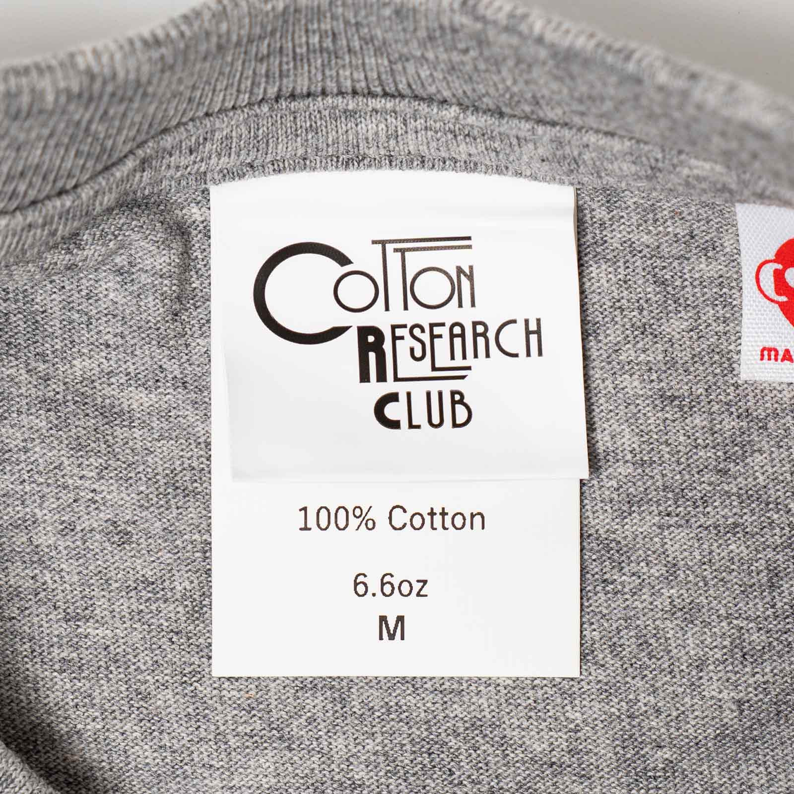 コットンリサーチクラブCOTTONRESEARCHCLUB半袖チューブラーTシャツ