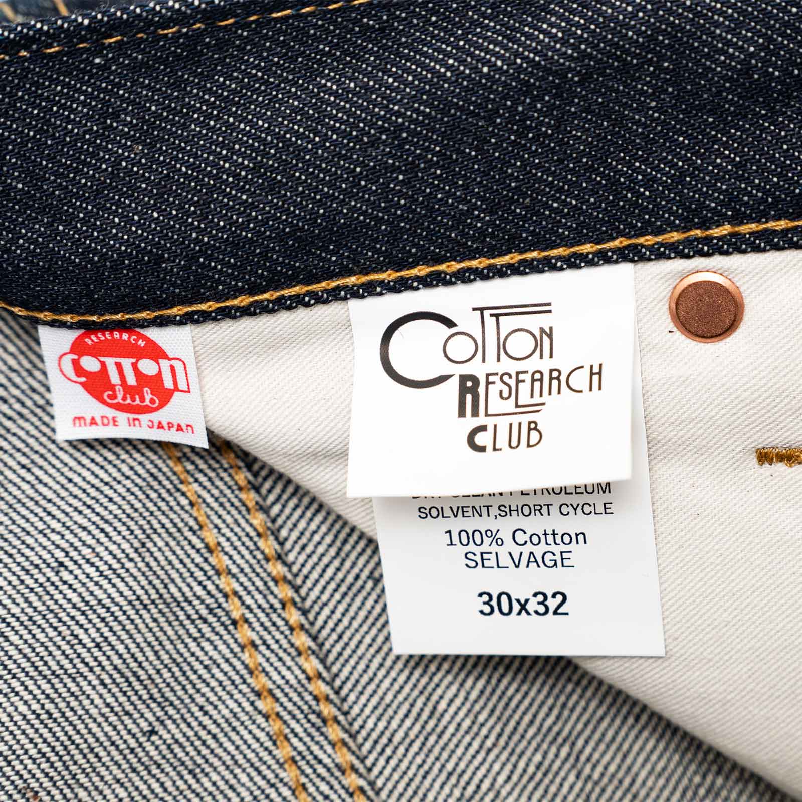 コットンリサーチクラブCOTTONRESEARCHCLUBセルビッジインディゴデニムジーンズ
