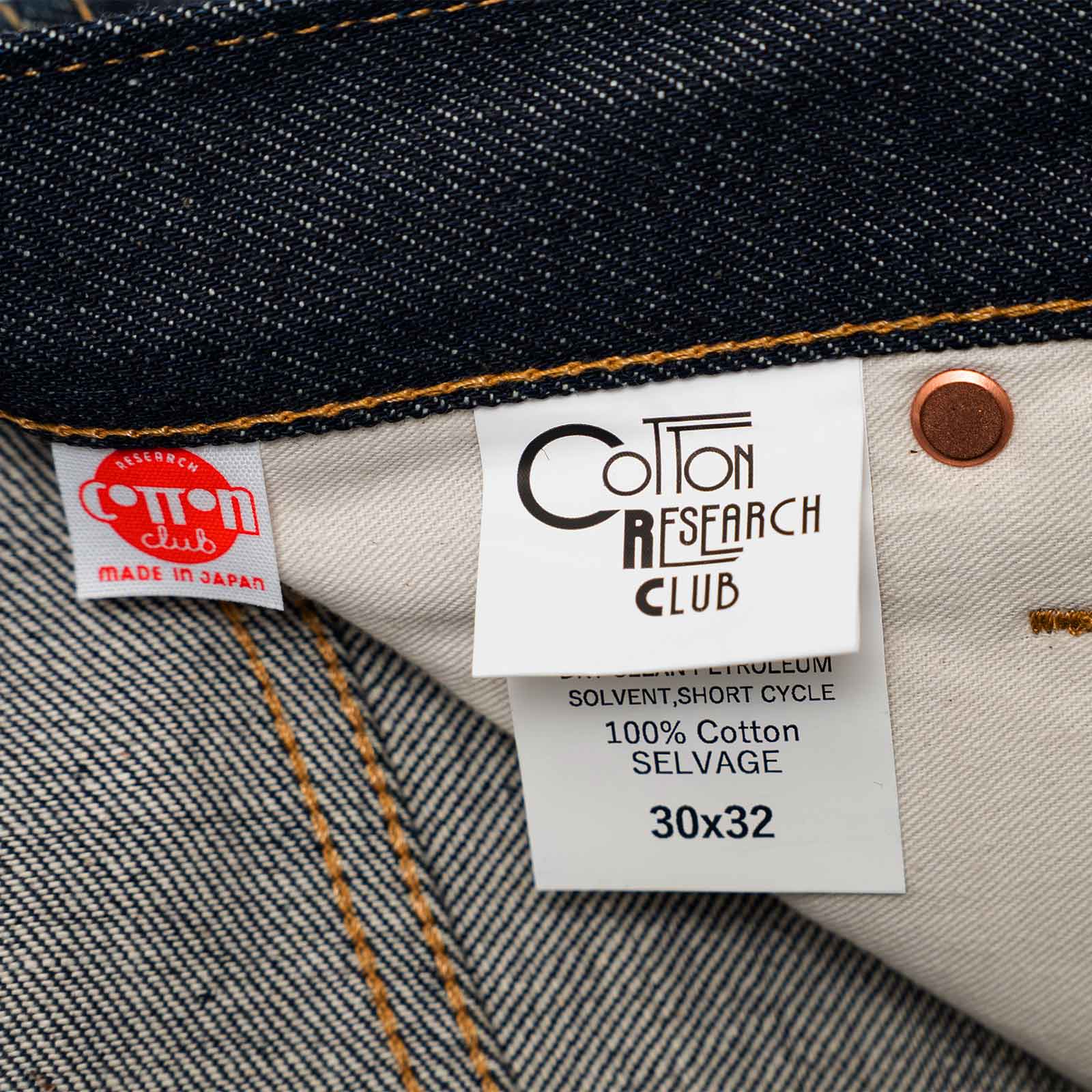 コットンリサーチクラブCOTTONRESEARCHCLUBセルビッジインディゴデニムジーンズ