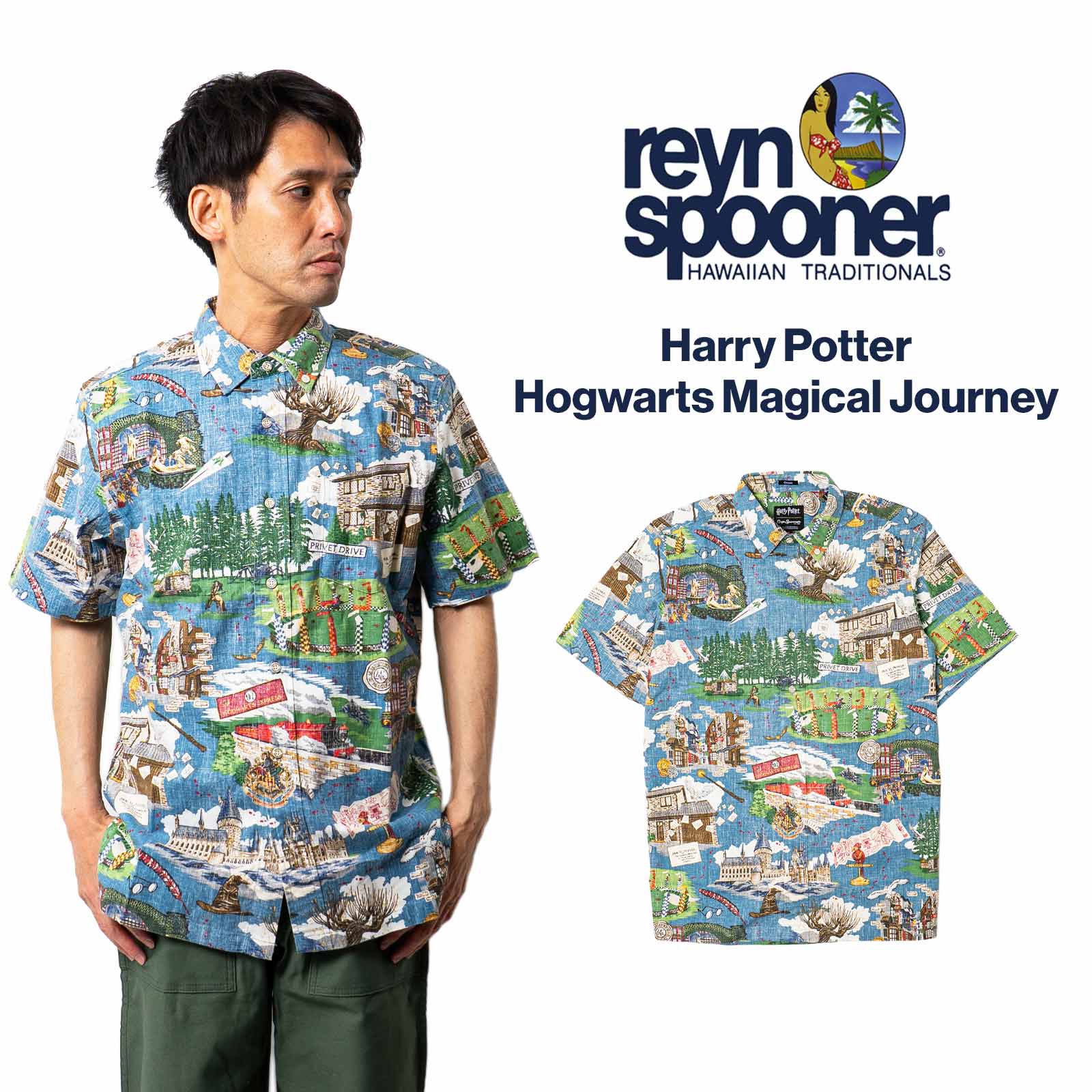 レインスプーナー×ハリーポッターREYNSPOONER×HARRYPOTTER半袖アロハシャツフルオープンハリーポッターと賢者の石