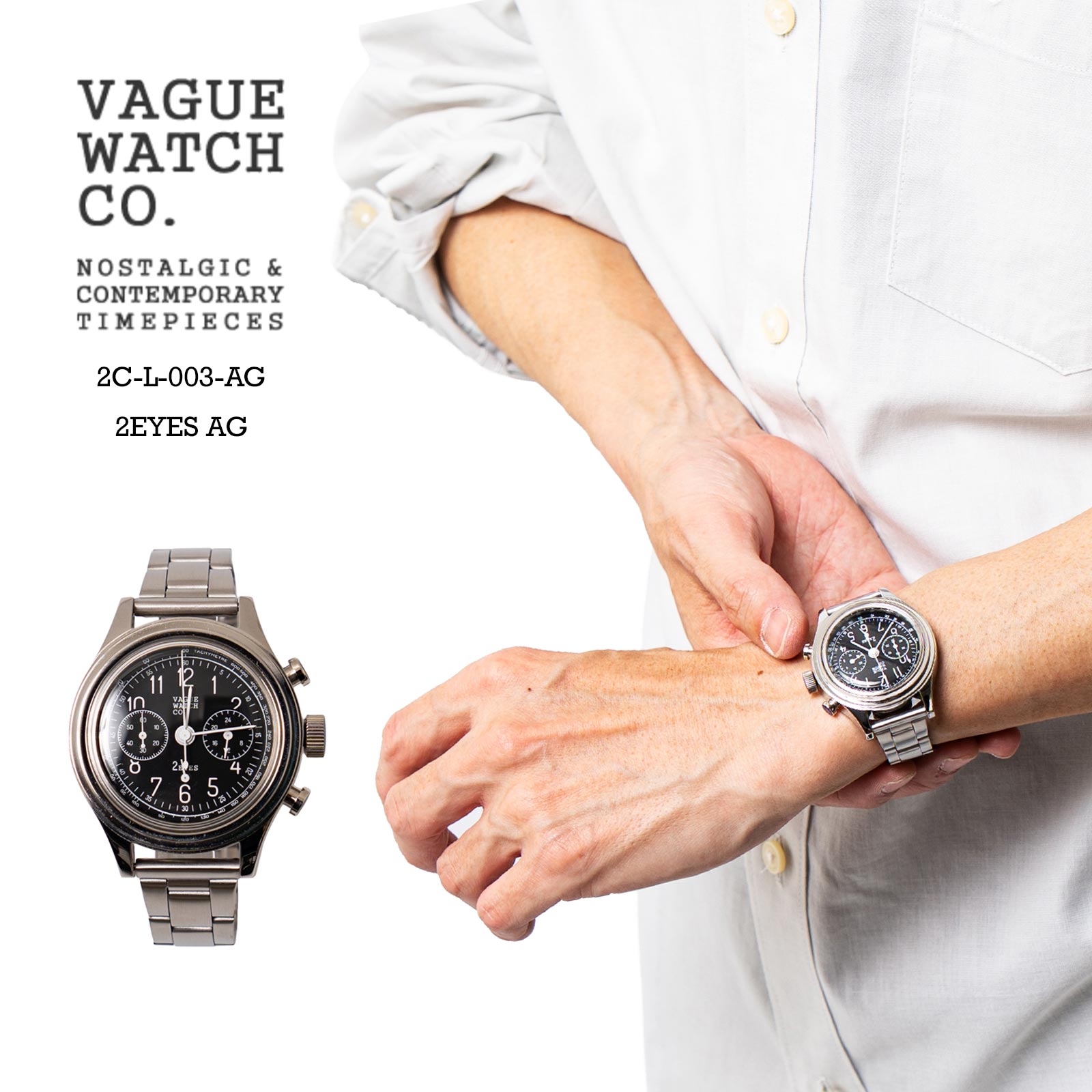 ヴァーグウォッチVAGUEWATCHCO.クロノグラフツーアイズAG