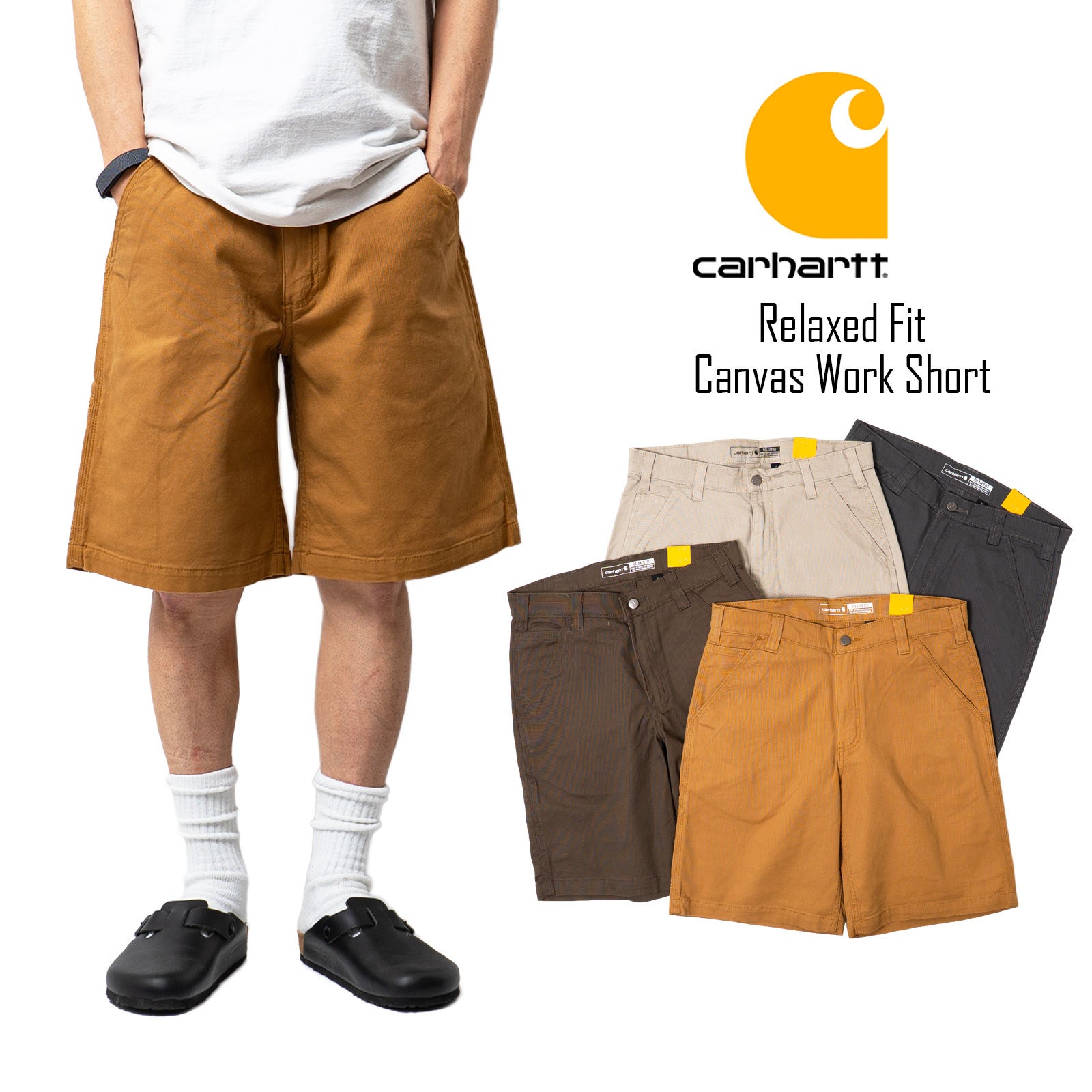 カーハートCarharttリラックスドフィットキャンバスワークショーツ