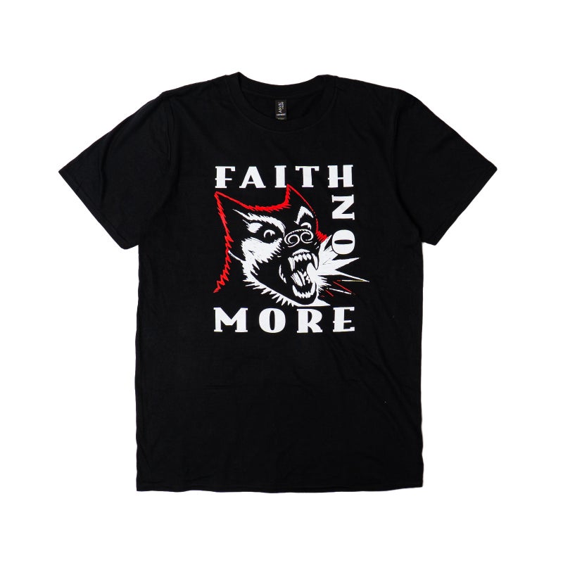 カンフーkungfu.フェイスノーモアロゴドッグTシャツブラック大きいサイズ