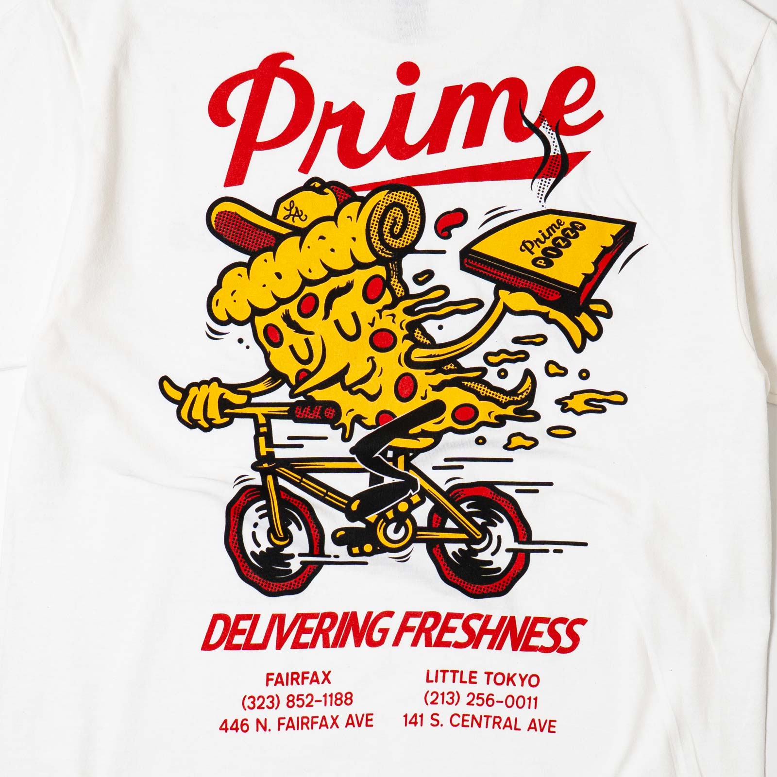 プライムピザPrimePIZZA半袖Tシャツバイシクル
