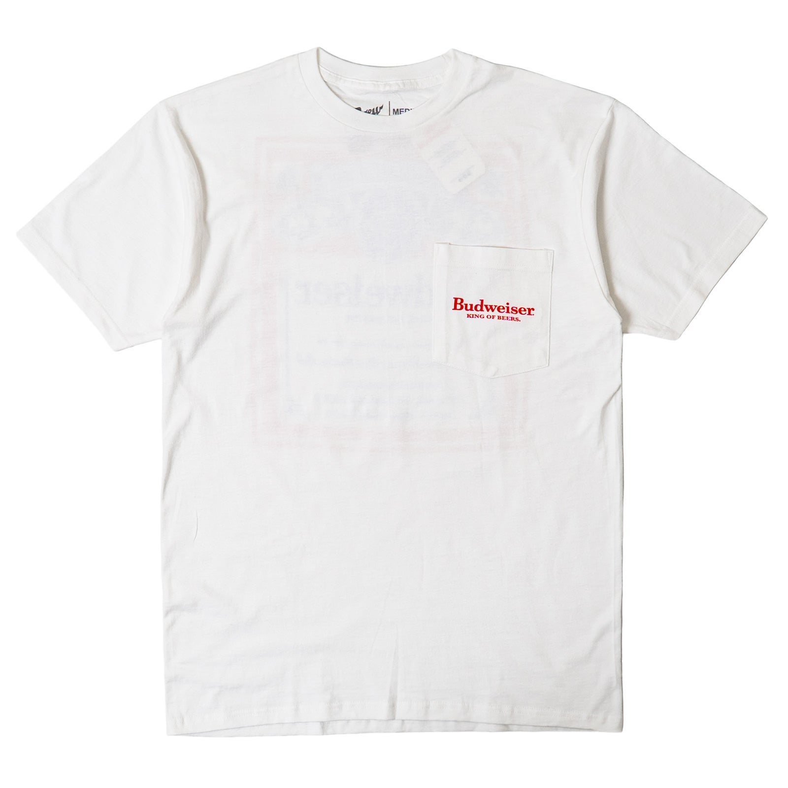 ウェアユアビアWearYourBeerバドワイザーヴィンテージラベルポケットTシャツ