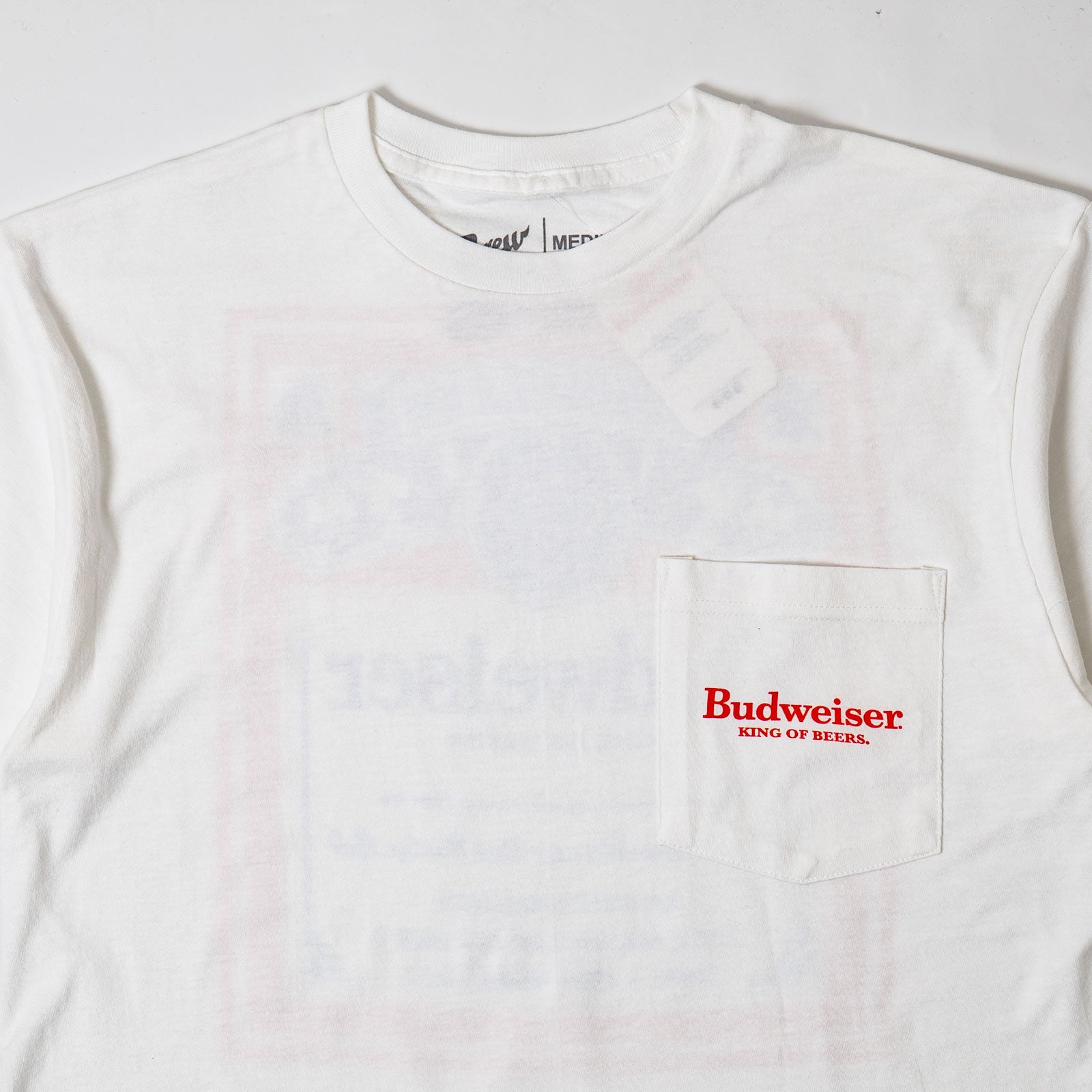 ウェアユアビアWearYourBeerバドワイザーヴィンテージラベルポケットTシャツ
