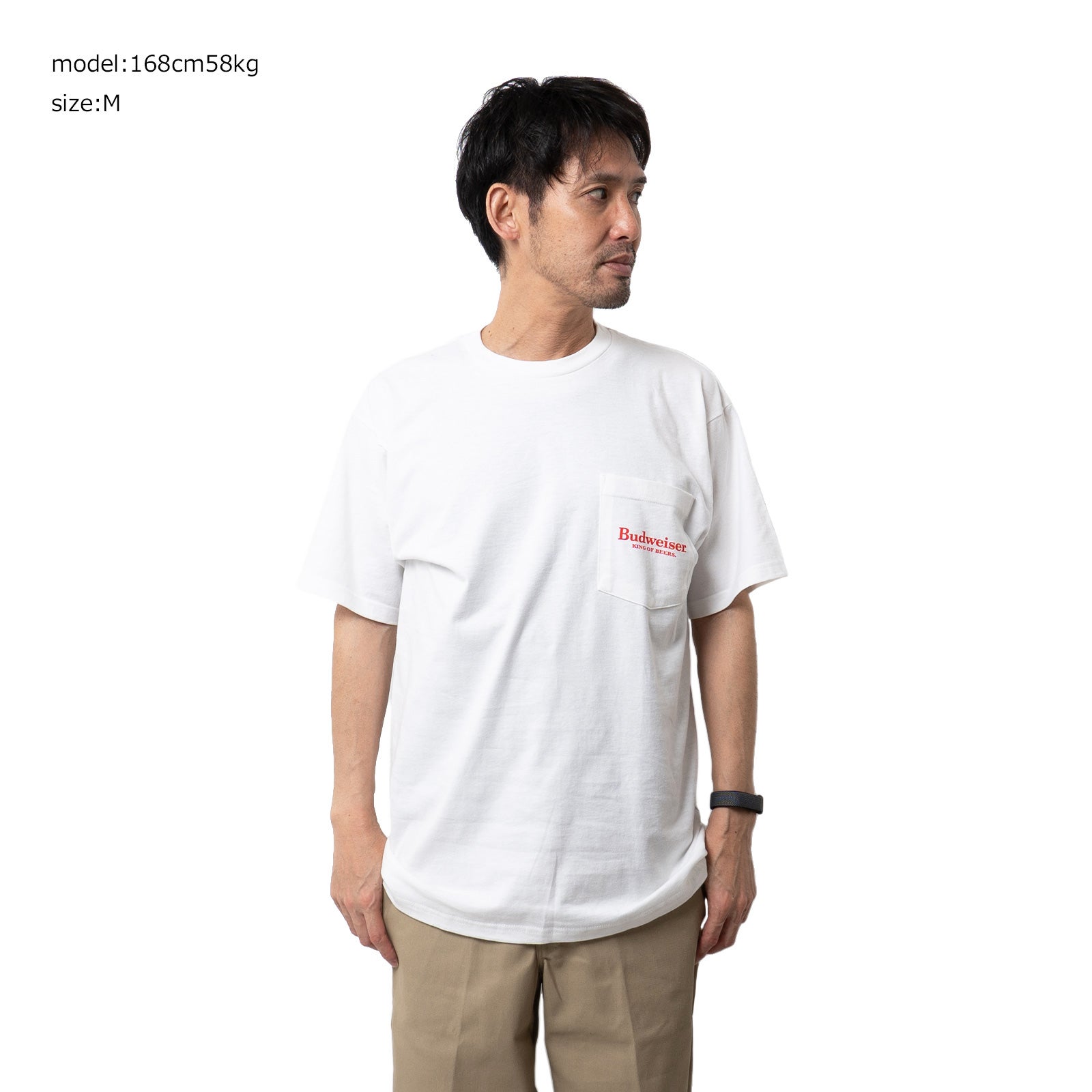 ウェアユアビアWearYourBeerバドワイザーヴィンテージラベルポケットTシャツ