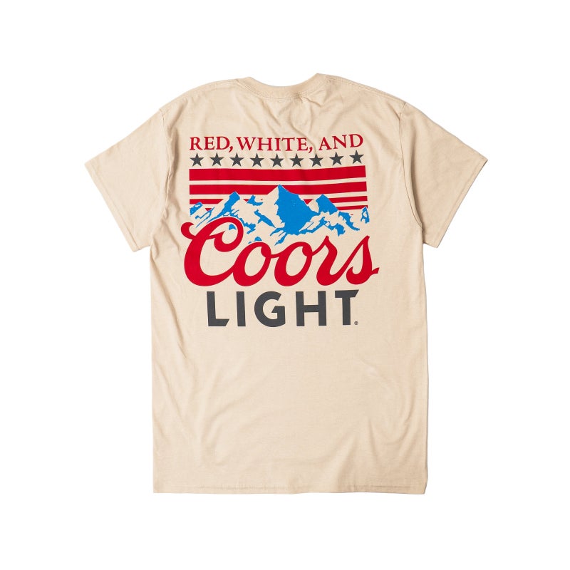 ウェアユアビアWearYourBeerクアーズライトレッドホワイトアンドクアーズライトTシャツ