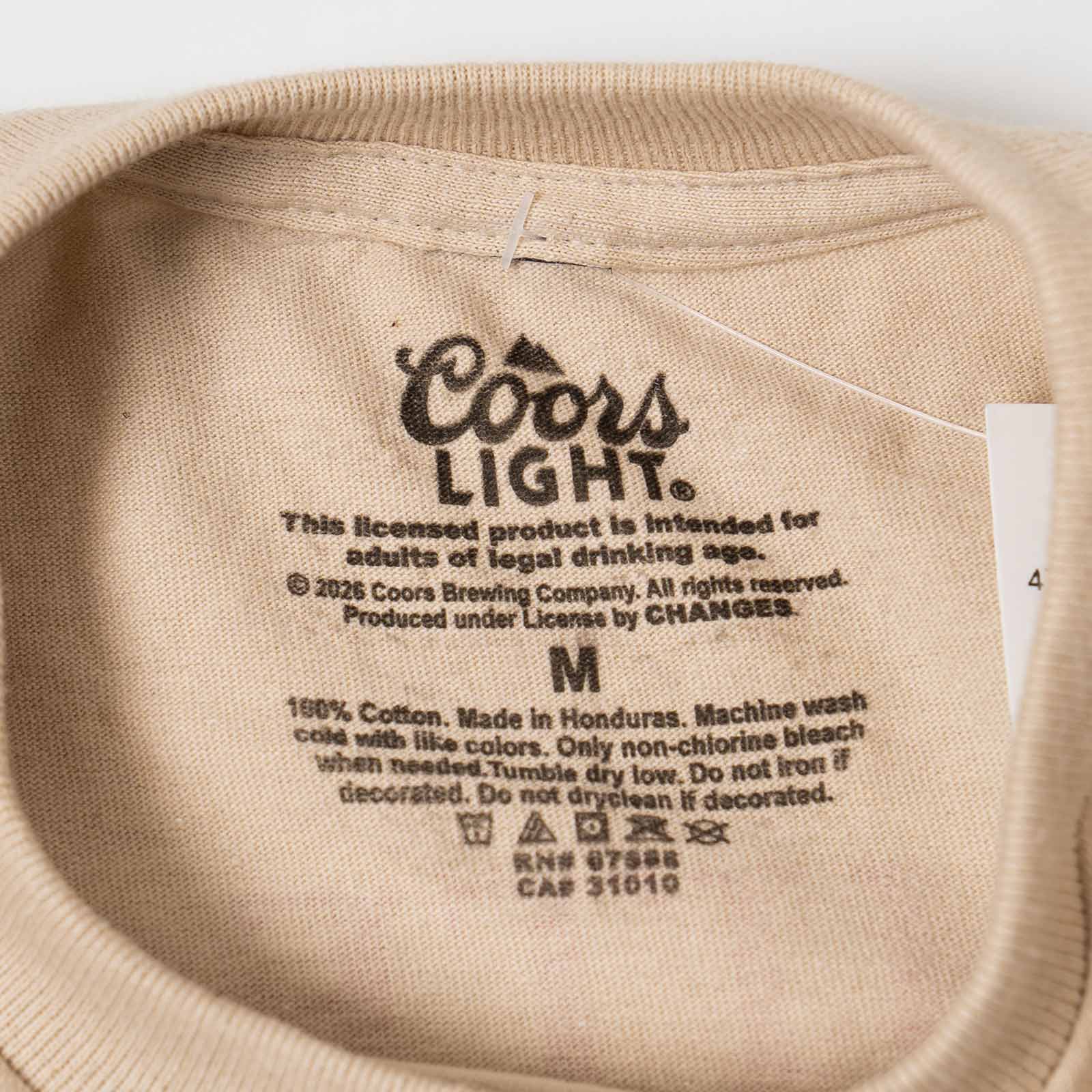 ウェアユアビアWearYourBeerクアーズライトレッドホワイトアンドクアーズライトTシャツ