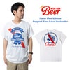 ウェアユアビアWearYourBeerパブストブルーリボンサポートユアローカルバーテンダーTシャツ