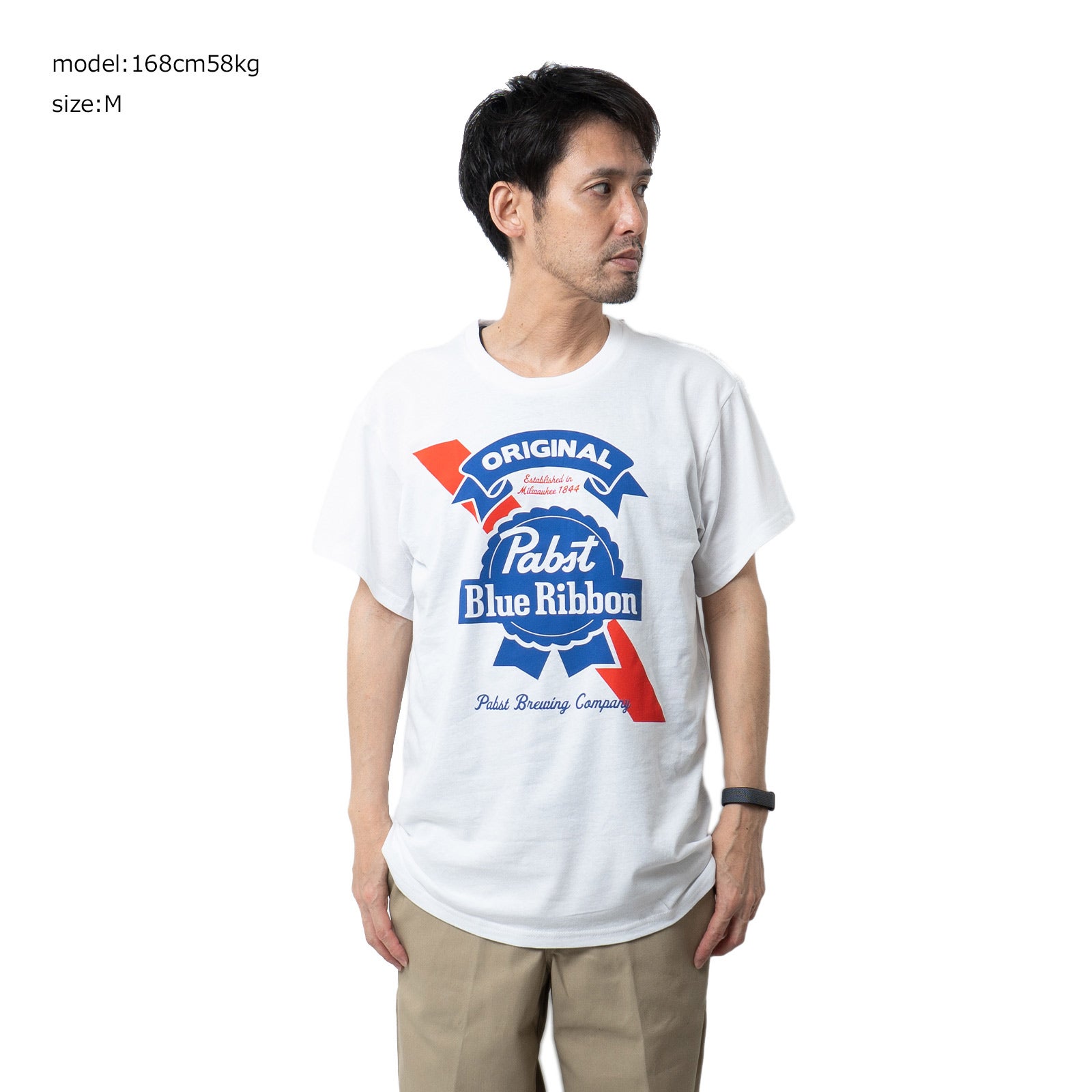 ウェアユアビアWearYourBeerパブストブルーリボンサポートユアローカルバーテンダーTシャツ