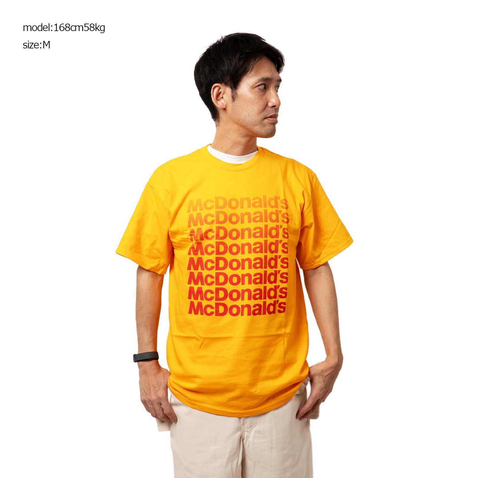 マクドナルドMcDonald’sオンブレワードマーク半袖Tシャツ