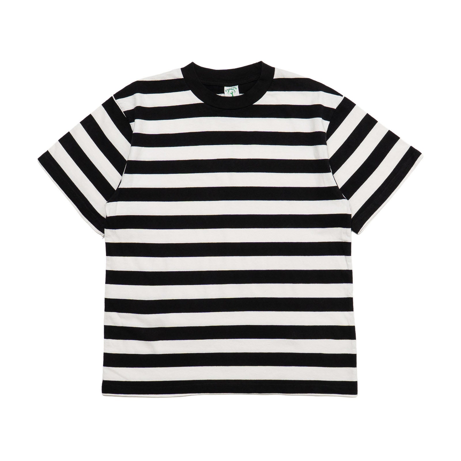 コットンコレクティブCOTTONCOLLECTIVE7.5オンスオーバーサイズボックス半袖Tシャツボーダー