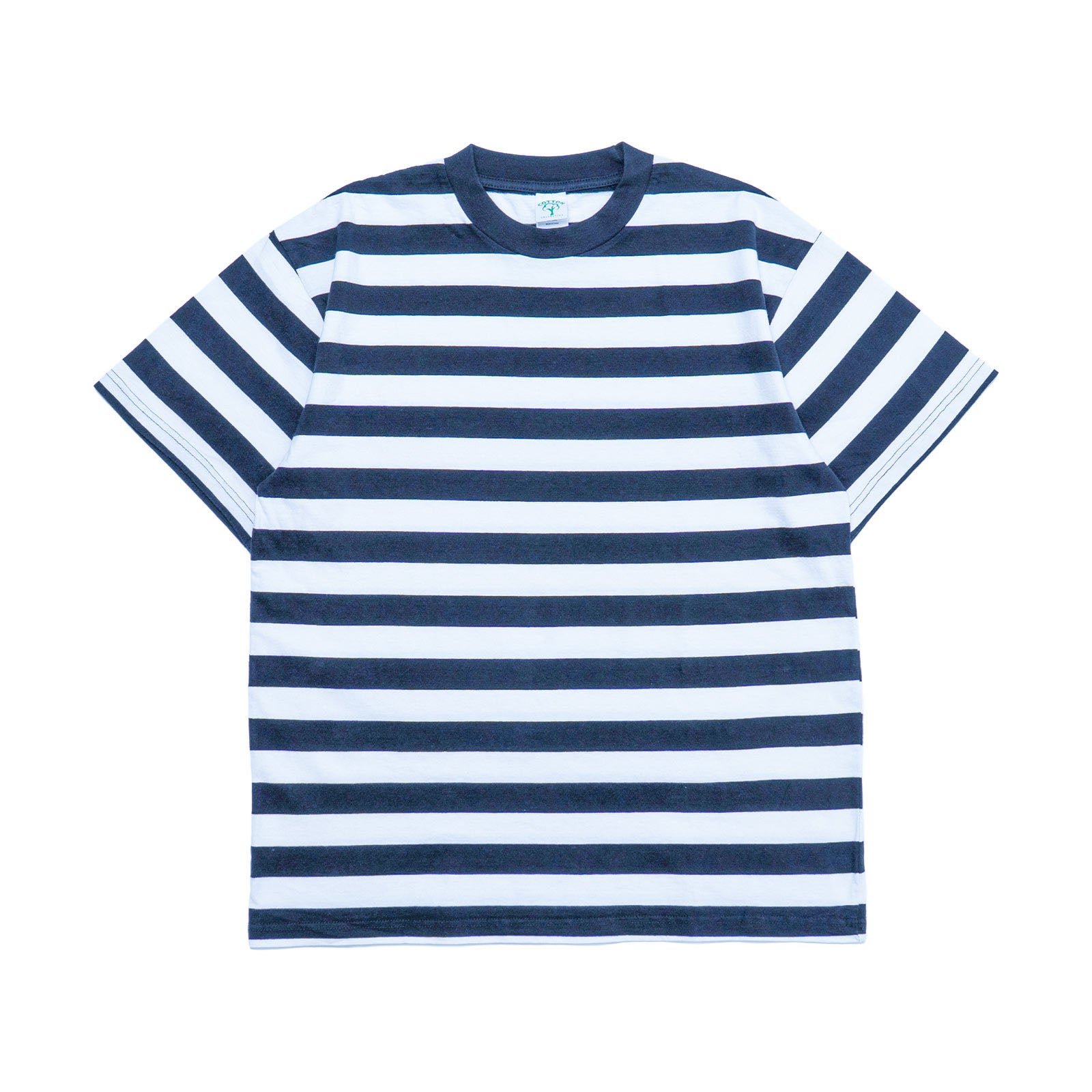 コットンコレクティブCOTTONCOLLECTIVE7.5オンスオーバーサイズボックス半袖Tシャツボーダー