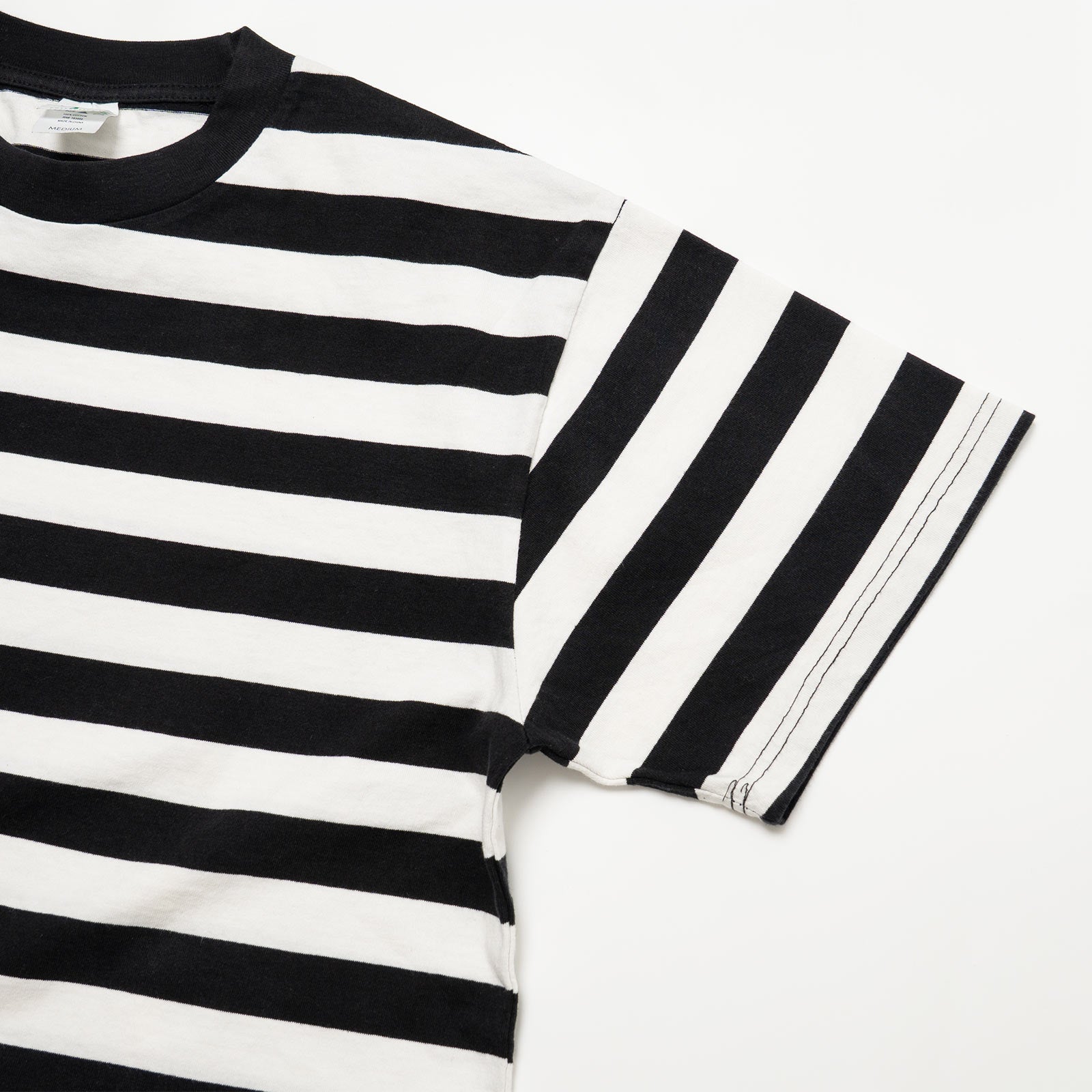 コットンコレクティブCOTTONCOLLECTIVE7.5オンスオーバーサイズボックス半袖Tシャツボーダー