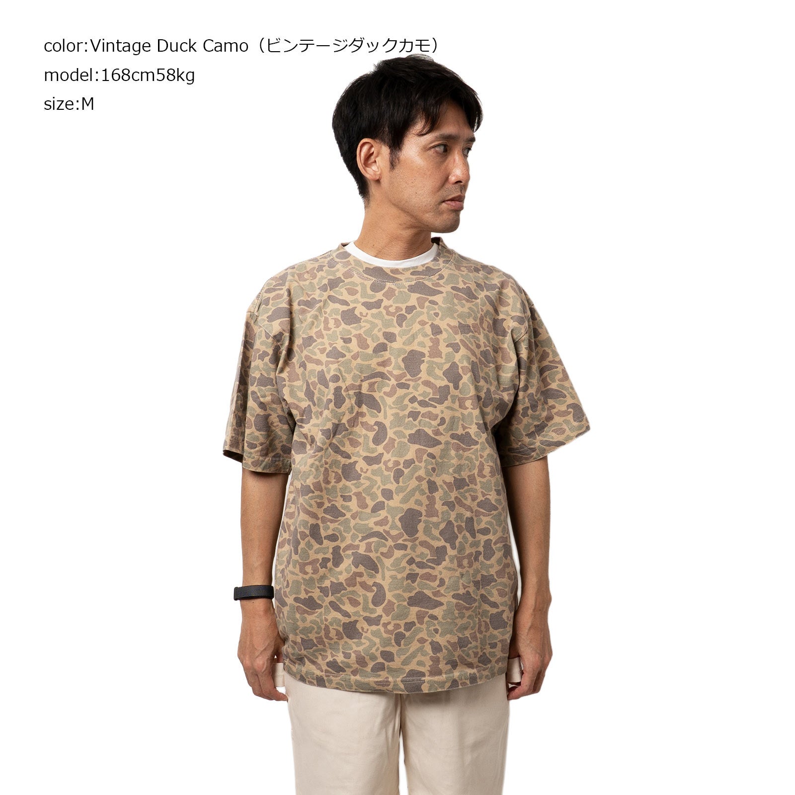 コットンコレクティブCOTTONCOLLECTIVE7.5オンスオーバーサイズボックス半袖Tシャツカモフラ