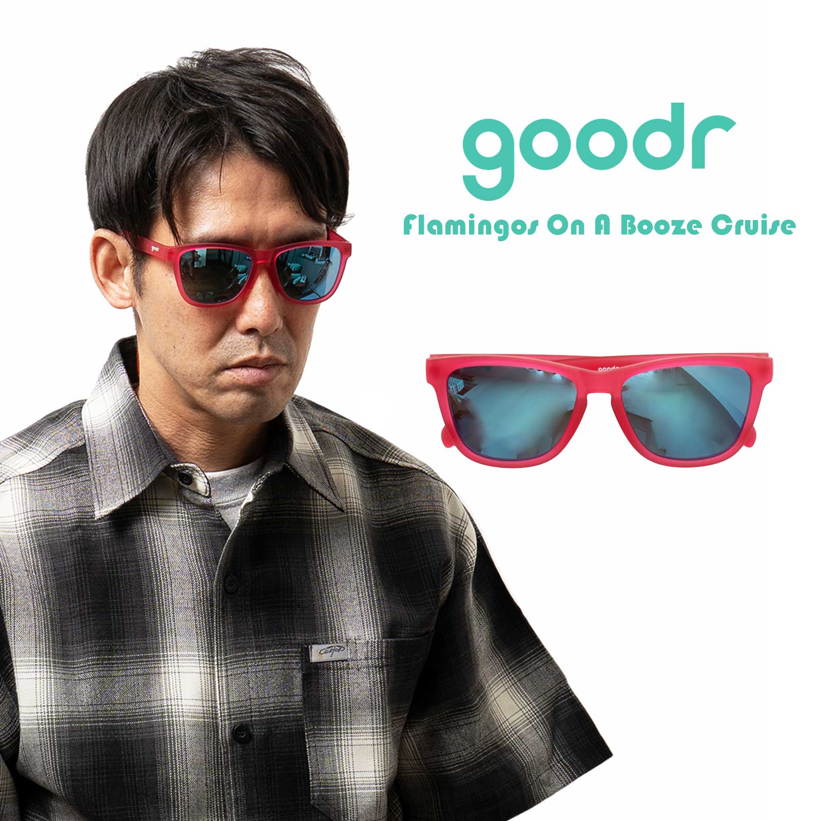 グダーgoodrOG偏光サングラスFlamingosOnABoozeCruise