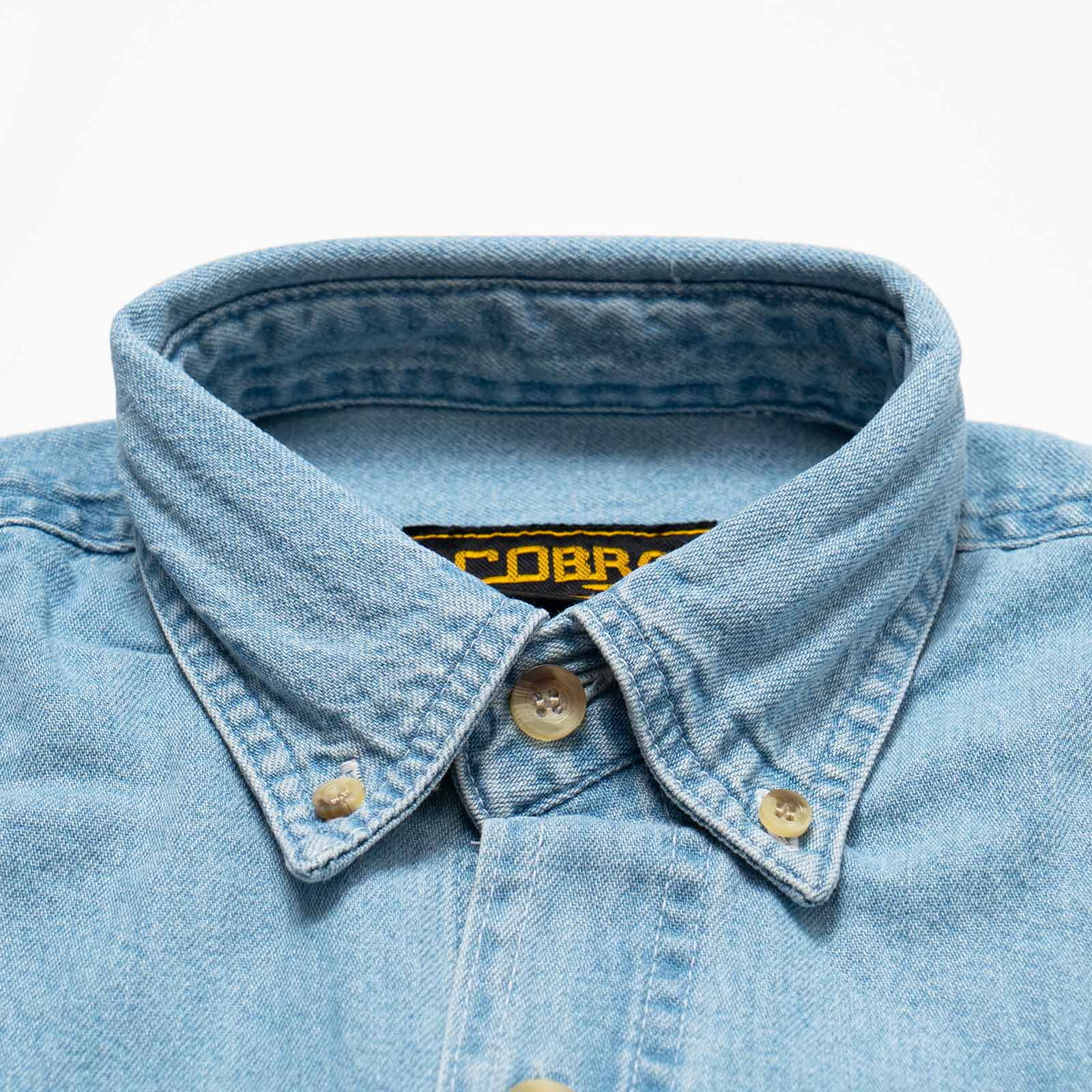 コブラキャップスCOBRACAPSヘビーデニム長袖ボタンダウンシャツ
