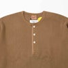 ヘルスニットHealthknit22024サーマルキングラッセルハニカムヘンリーネック長袖TシャツJalana別注BROWN436