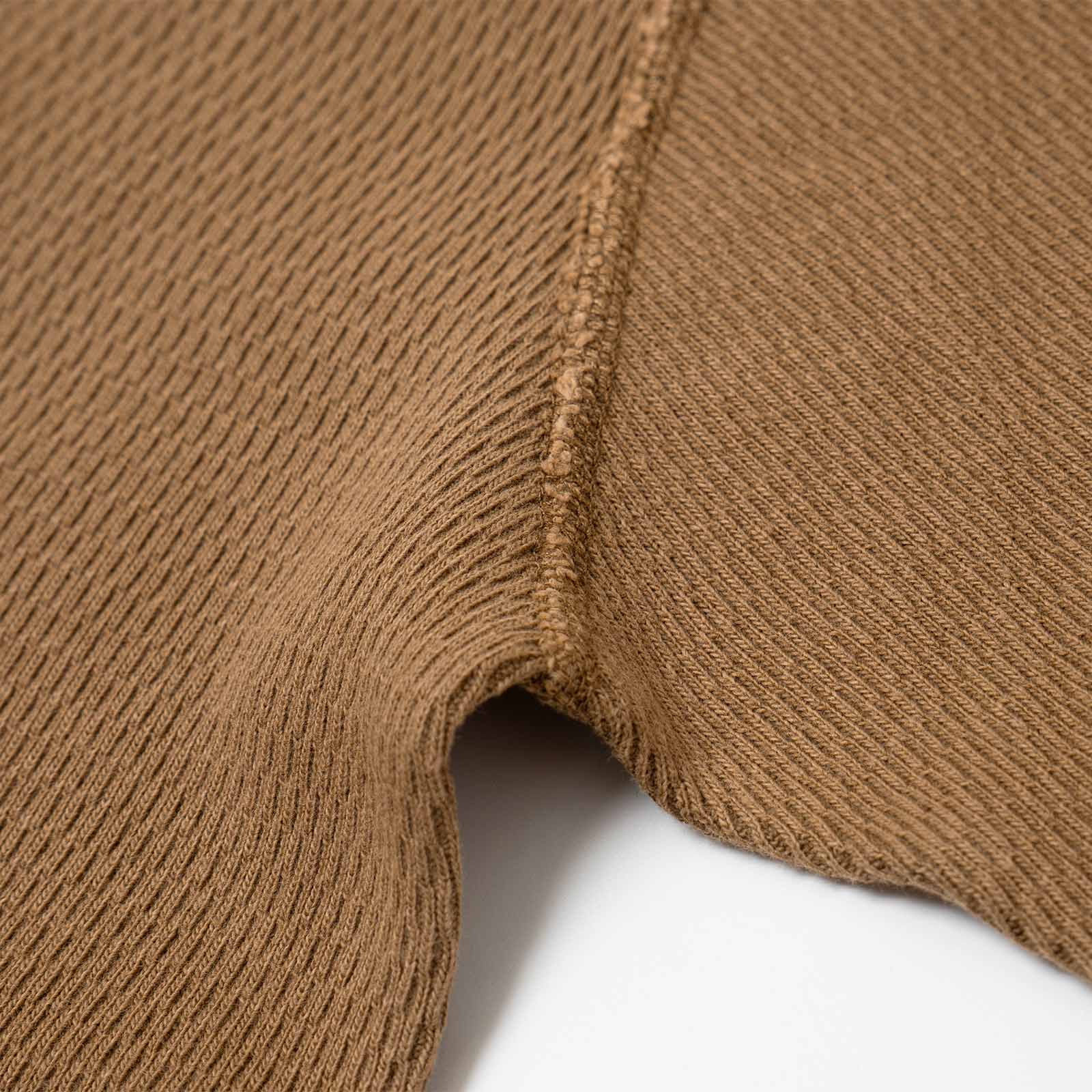 ヘルスニットHealthknit22024サーマルキングラッセルハニカムヘンリーネック長袖TシャツJalana別注BROWN436