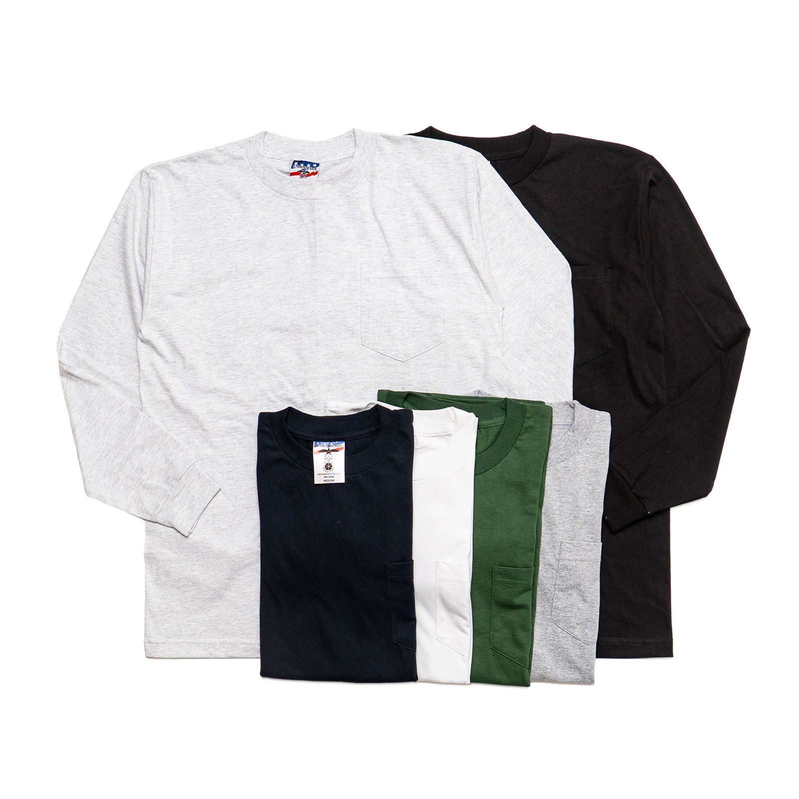 ベイサイドBAYSIDE3055ユニオンメイドロングスリーブポケットTシャツ