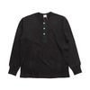 ヘルスニットHEALTHKNIT53026アーミーリブヘンリーネックロングスリーブTシャツナチュラルフェイドブラック