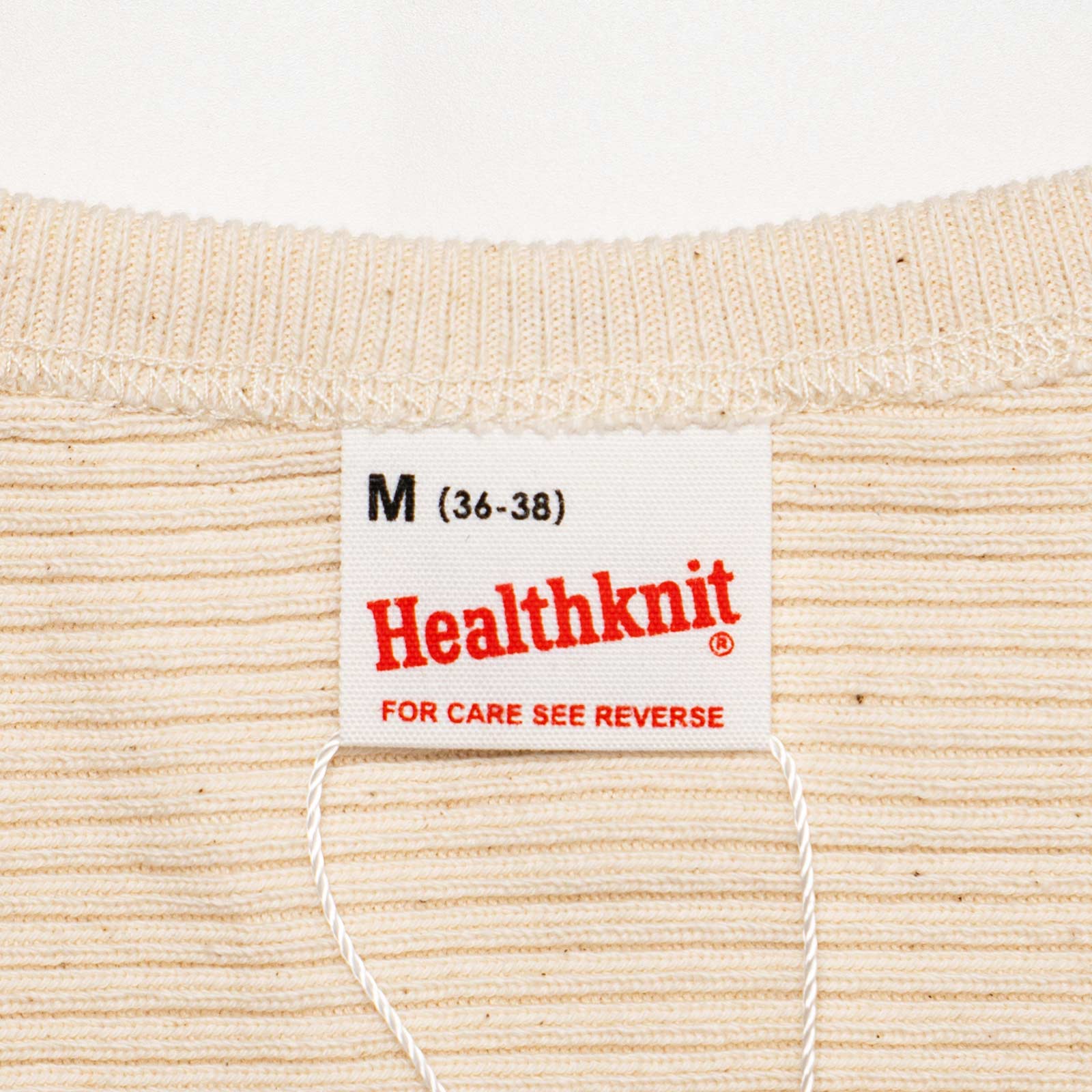 ヘルスニットHEALTHKNIT53026アーミーリブヘンリーネックロングスリーブTシャツナチュラルフェイドブラック
