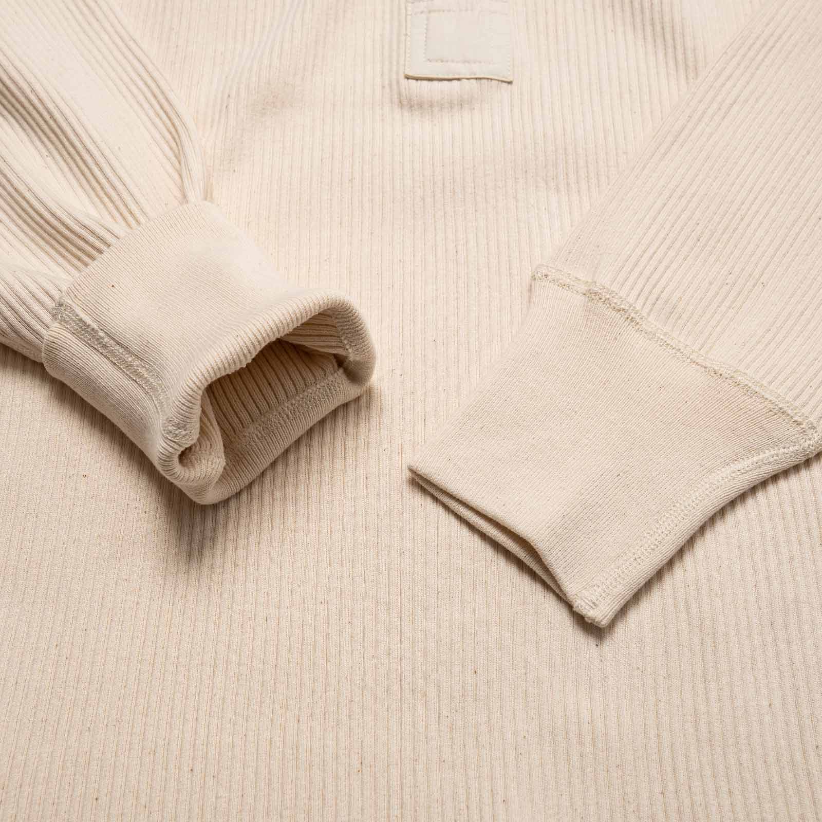 ヘルスニットHEALTHKNIT53026アーミーリブヘンリーネックロングスリーブTシャツナチュラルフェイドブラック