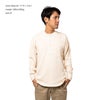 ヘルスニットHEALTHKNIT53026アーミーリブヘンリーネックロングスリーブTシャツナチュラルフェイドブラック