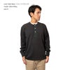 ヘルスニットHEALTHKNIT53026アーミーリブヘンリーネックロングスリーブTシャツナチュラルフェイドブラック