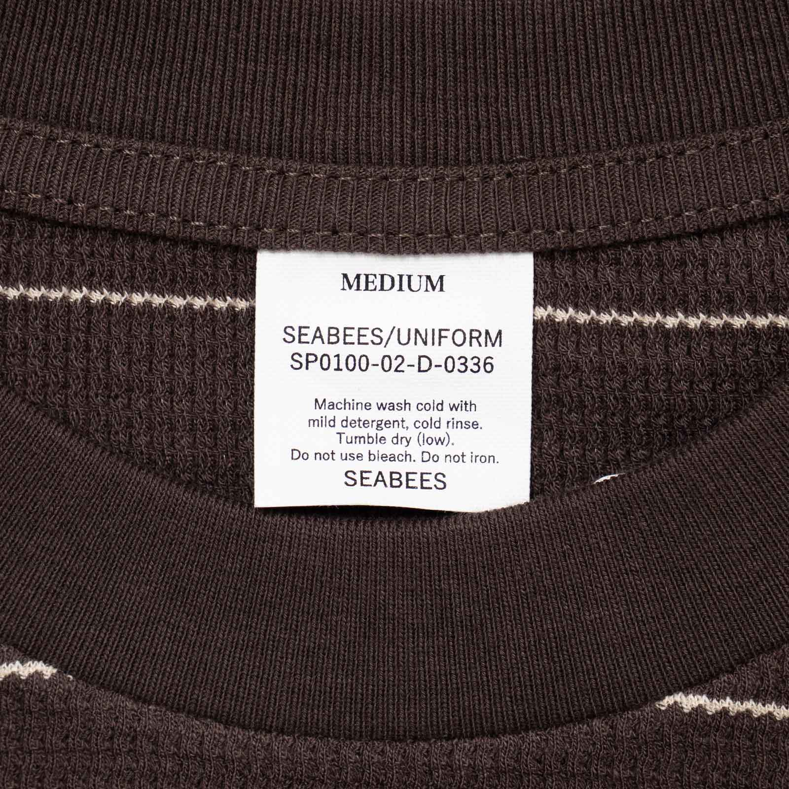 シービーズSEABEESボーダーワッフルトップ