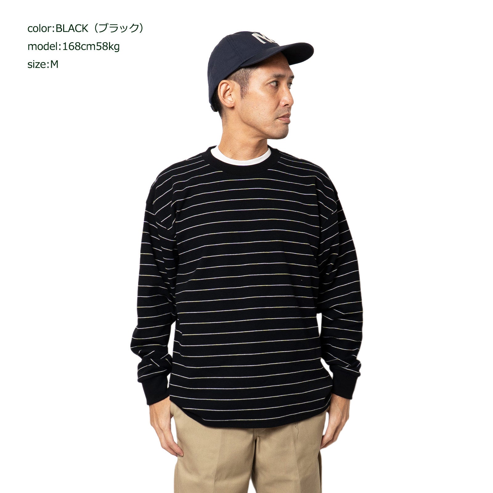 シービーズSEABEESボーダーワッフルトップ