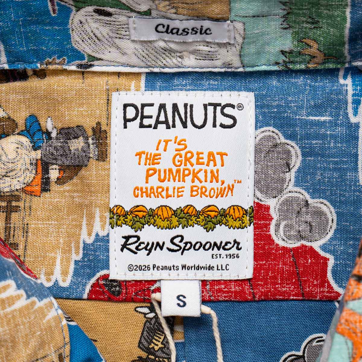 レインスプーナー×ピーナッツREYNSPOONERXPEANUTS半袖アロハシャツフルオープングレートパンプキン60周年