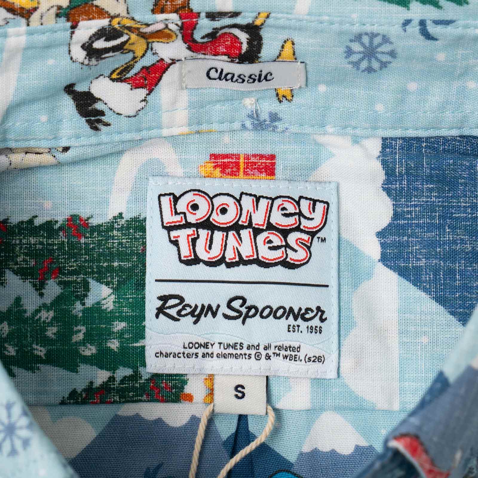 レインスプーナー×ルーニー・テューンズREYNSPOONERXLOONEYTUNES半袖アロハシャツフルオープンア・ルーニー・テューンズ・クリスマス
